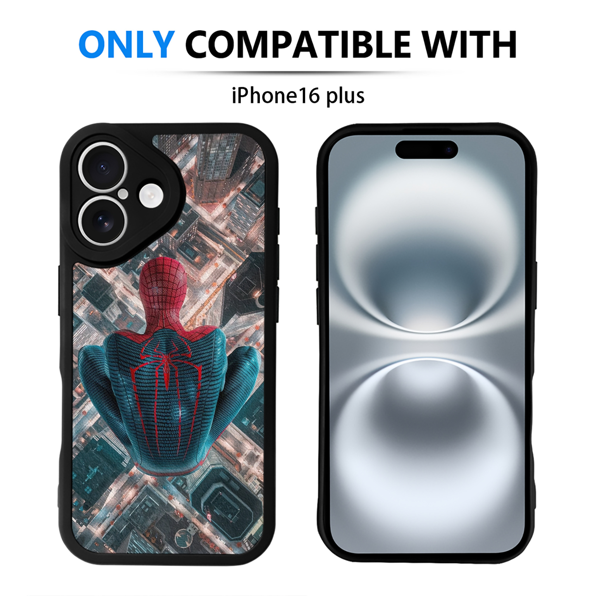 Spider Man スパイダーマン 【iPhone 16シリーズ対応】シリコンスマホケース（レザー調） 材質：シリコン